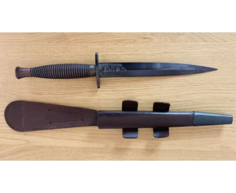 A post WW2 Wilkinson Sword pattern three Fairbairn Sykes Commando Knife, it comes with a 16.4cm long blade.We are sorry but P