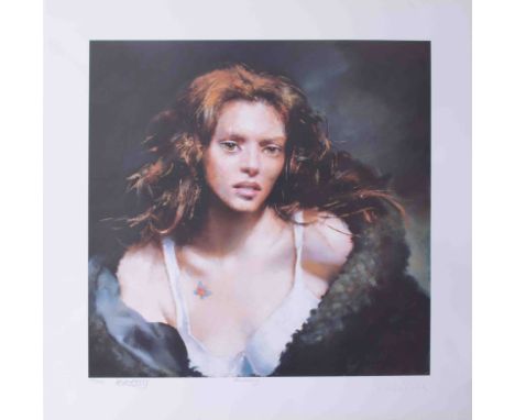 Robert Lenkiewicz (1941-2002) 'Faraday', limited edition print 183/395, with embossed signature, 38cm x 38cm, unframed.