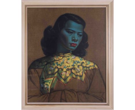 After Tretchikoff, print 'The Chinese Girl', framed and glazed, overall size 69cm x 59cm.