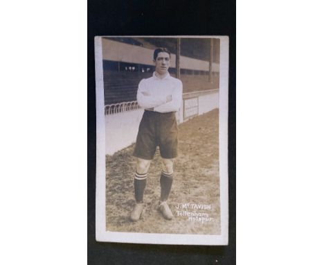 FOOTBALL, postcard, Tottenham Hotspur Footballers, McTavish, pub. by FW Jones (tobacco issuer), offset print, G