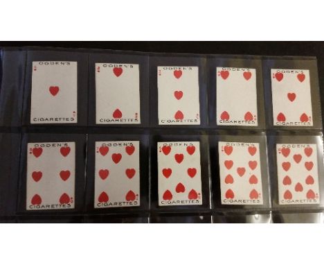 OGDENS, Miniature Playing Cards, complete, Coolie Cut Plug backs (no border), VG to EX, 52