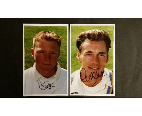 CRICKET, signed portrait photos, Yorkshire players inc. Bairstow, Batty, Blakey, Byas, Fisher, Gough, Hamilton, Hoggard, Hutc