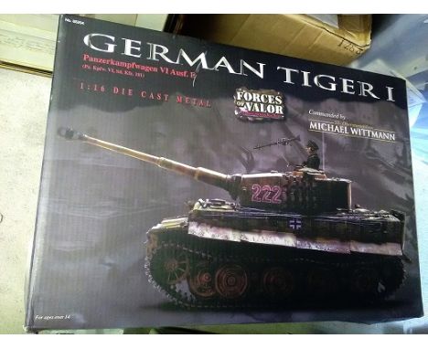 Panzerkampfwagen VI Ausf E Commanded by SS Obsturnfuhrer Michael Wittmann Die cas 1:16 scale metal model tank. Forces of Valo