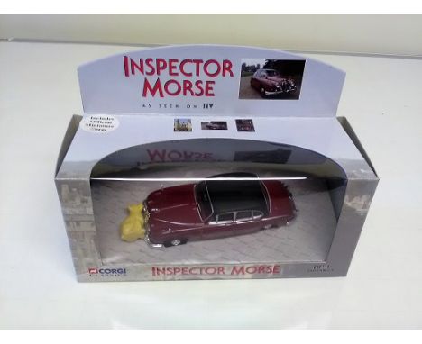 Inspector Morse Jaguar 2.4 Die cast 1:43 model car. Corgi Classics series. In original box in good condition.