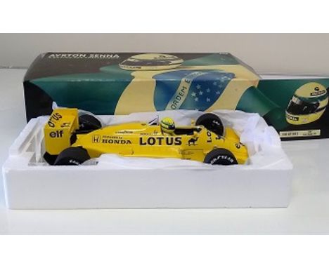 Ayrton Senna Lotus Honda 99T 1987 Die cast 1:18 scale model Formula One Racing Car. Pauls Model Art minichamps series. In ori