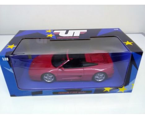 Ferrari F355 Spider Die cast 1:18 scale model car. UT Models series. In original box in good condition