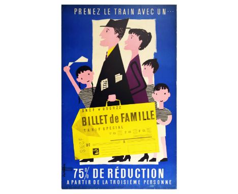 Original vintage travel advertising poster published by SNCF French National Railway (Societe Nationale des Chemins de Fer Fr