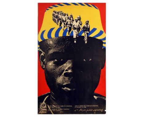 Original vintage propaganda poster issued by OSPAAAL to commemorate the Day of Solidarity with the People of Guinea-Bissau (A