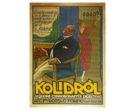 Original vintage advertising poster for Kolidrol Liquore Corroborante Digestivo / Kolidrol Digestive Strengthening Liqueur - 