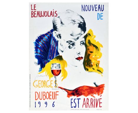 Original vintage advertising poster – Le Nouveau Beaujolais de Georges Duboeuf Est Arrive / Georges Duboeuf’s Beaujolais Nouv