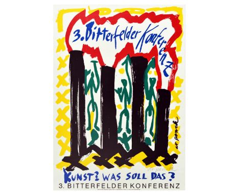 Original vintage advertising poster for the 3rd Bitterfeld Conference - Kunst? Was soll das? / Art? What's that? - featuring 