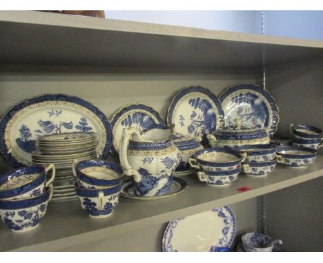 Booths Old Willow pattern tea and part dinner service 