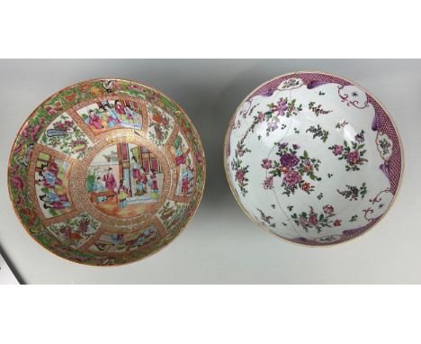 TWO CHINESE CERAMIC BOWLS, 18TH AND 19TH CENTURY (2), Largest 30cm x 13cm 