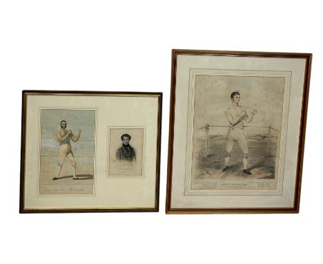 BOXING / PUGILIST INTEREST: THREE PRINTS OF 'YOUNG DUTCH SAM' (3) Young Dutch Sam (1808-1843) was an English professional bar