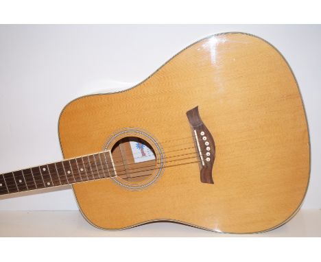 Acoustic guitar with stand