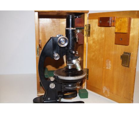 Cased microscope