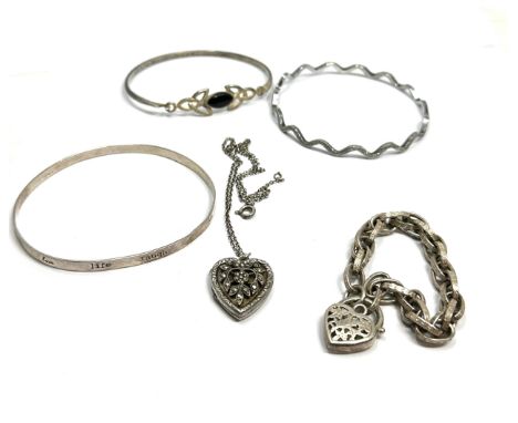 selection of vintage silver jewellery weight 48g 