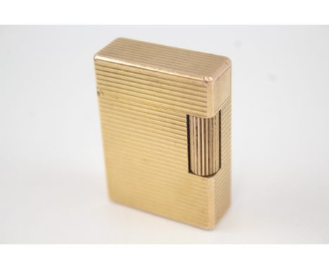 Vintage S.T DUPONT Paris Gold Plated Cigarette Lighter - Untested 