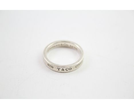 A silver ring by Tiffany and Co 