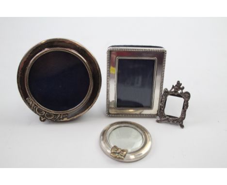 4 x vintage .925 sterling small photograph frames 