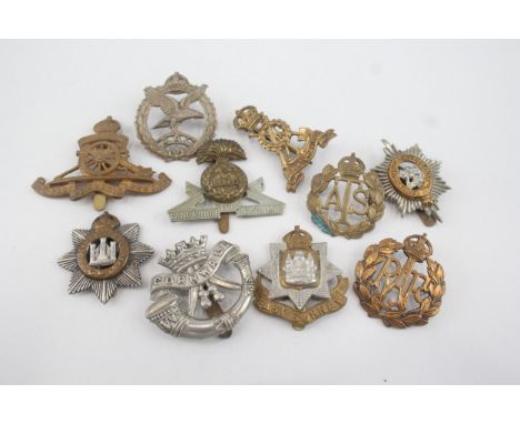 Military Cap Badges x 10 INC Army Air Corps R.A.F A.T.S 