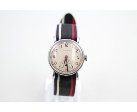 Mens Vintage Ardaco Military Style Watch Hand-Wind Working 