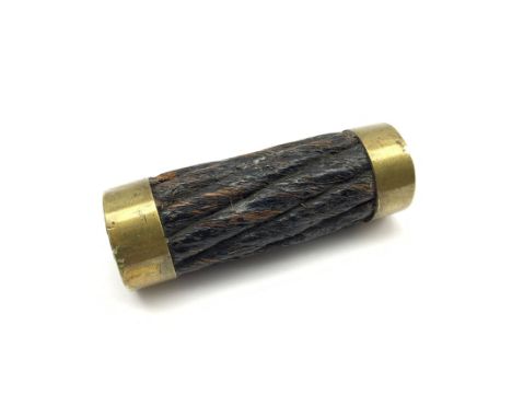 The First Atlantic Cable, a souvenir section of cable c1858, the circular steel wire cable with brass collar to each end, L8.