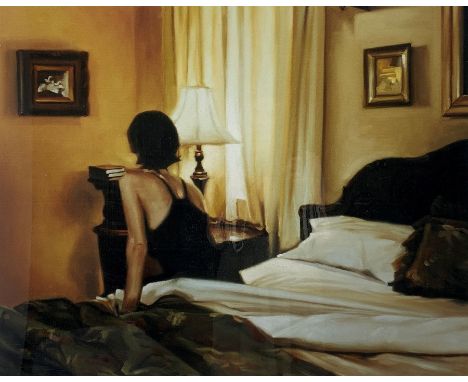 Carrie Graber (American 1975-): Morning Light, Female getting out of bed, signed limited edition print (57/100) 60cm x 75cm