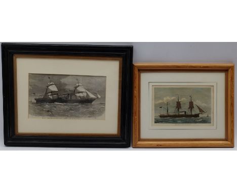 After Edwin Weedon (British 1819-1873): 'The New Cunard Steam-ship Scotia', engraving, together with five further engravings 