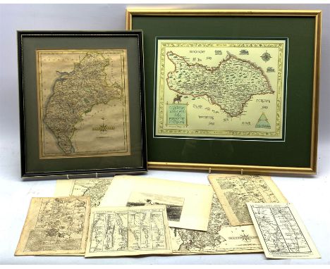 After John Cary (British 1755-1835): 'Cumberland' and 'Westmoreland', two 19th century engraved maps with later hand-colour; 