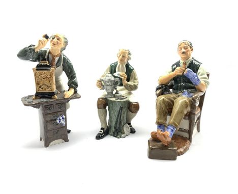 Three Royal Doulton figures comprising The Bachelor, The Tinsmith and The Clockmaker (3)