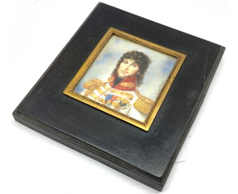 Lucienne Frison-Fabrice (French 1889-1960), Miniature head and shoulders portrait of a high ranking French official, signed 7