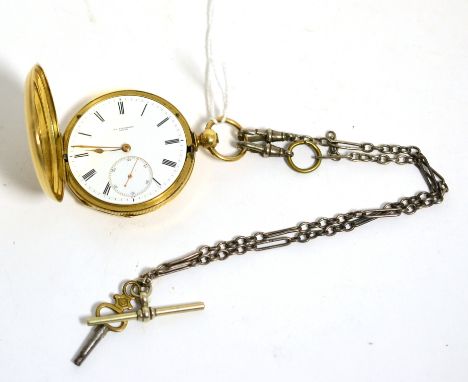 A full hunter pocket watch, dial signed G H Lindemann, Locle 