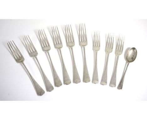 Assorted silver flatware and other items to include: seven pairs of sugar tongs, George III and later; teaspoons; butter kniv