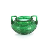A Loetz Greta Chine two handled iridescent glass vase, circa 1900, 14cm in extremes