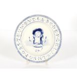 A Joost Thooft and Laboucher pottery Nursery Rhyme plate; a Wedgwood green leaf plate; and various