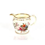 A possibly Swansea Welsh porcelain early 19th Century jug, with finely painted foliate decoration