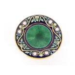 A 19th Century George Jones Majolica comport ; and a 19th Century scallop shell shaped dish on