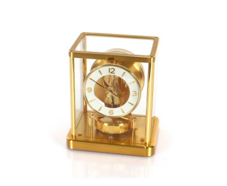 A Jaeger-Le Coultre Atmos clock, complete with original booklet and certificate, 22cm high x 9cm wide