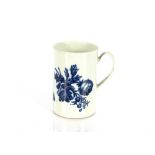 A largeWorcester mug, with floral and insect decoration, loop handle, 15cm high; and a 19th
