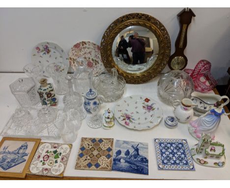 Ceramics and glassware to include a Royal Doulton figure HN4113 Coalport pastel burners, a jug, an Iznik vase and other items