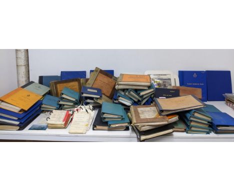 A large quantity of Royal Air Force manuals for flying and air navigation, blank pilot's log book and aircrew information fol