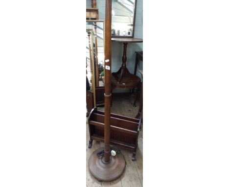 Standard lamp and a magazine rack 