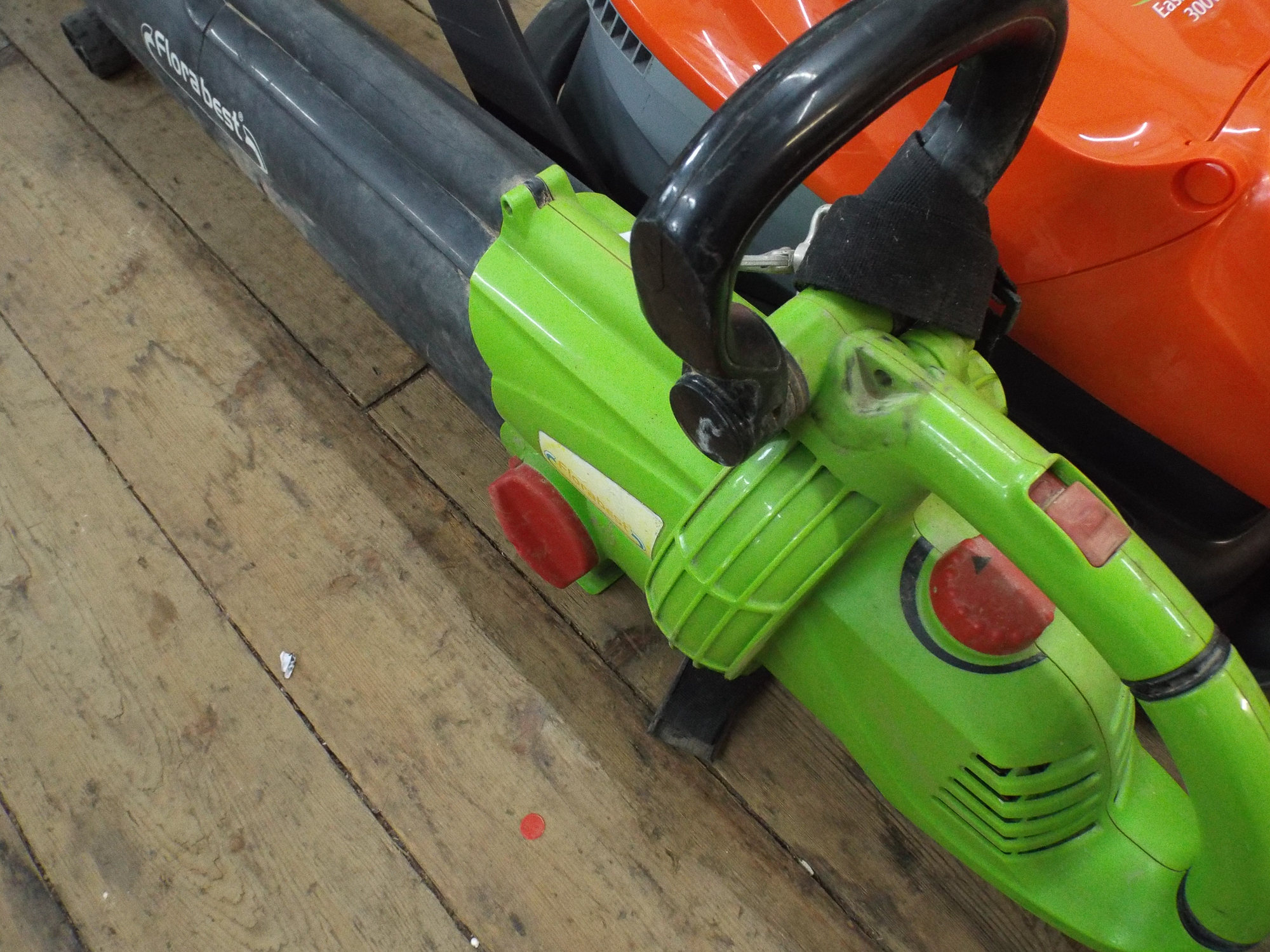 An electric Florabest garden leaf blower