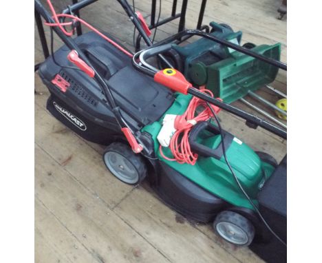 Qualcast electric rotary lawn mower with grass collection box 