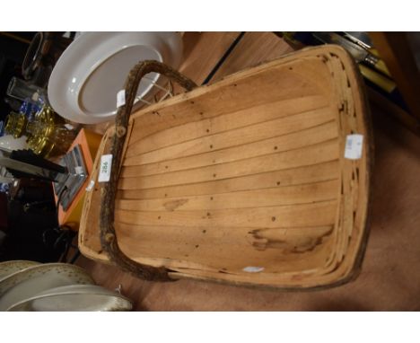 An artisan made garden trug 58cm long