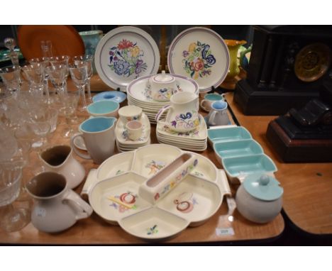 A selection of mid century Poole pottery dinner and tea wares