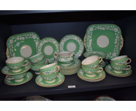 An early 20th century Crescent Rhapsody part tea service