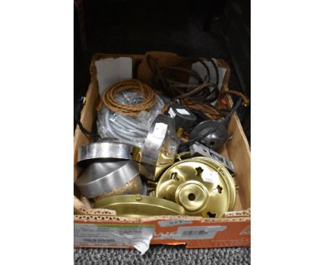 A selection of modern vintage style light fittings and wiring