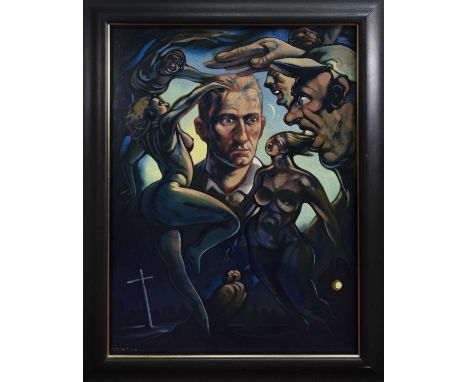 * PETER HOWSON OBE (SCOTTISH b. 1958),INTO THE LIGHToil on canvas, signedimage size 120cm x 90cm, overall size 140cm x 110cm 